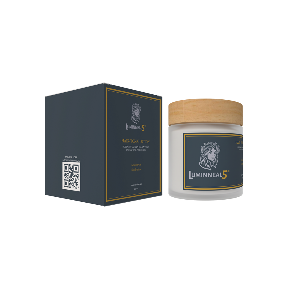 Luminneal5 candle and packaging on a white background